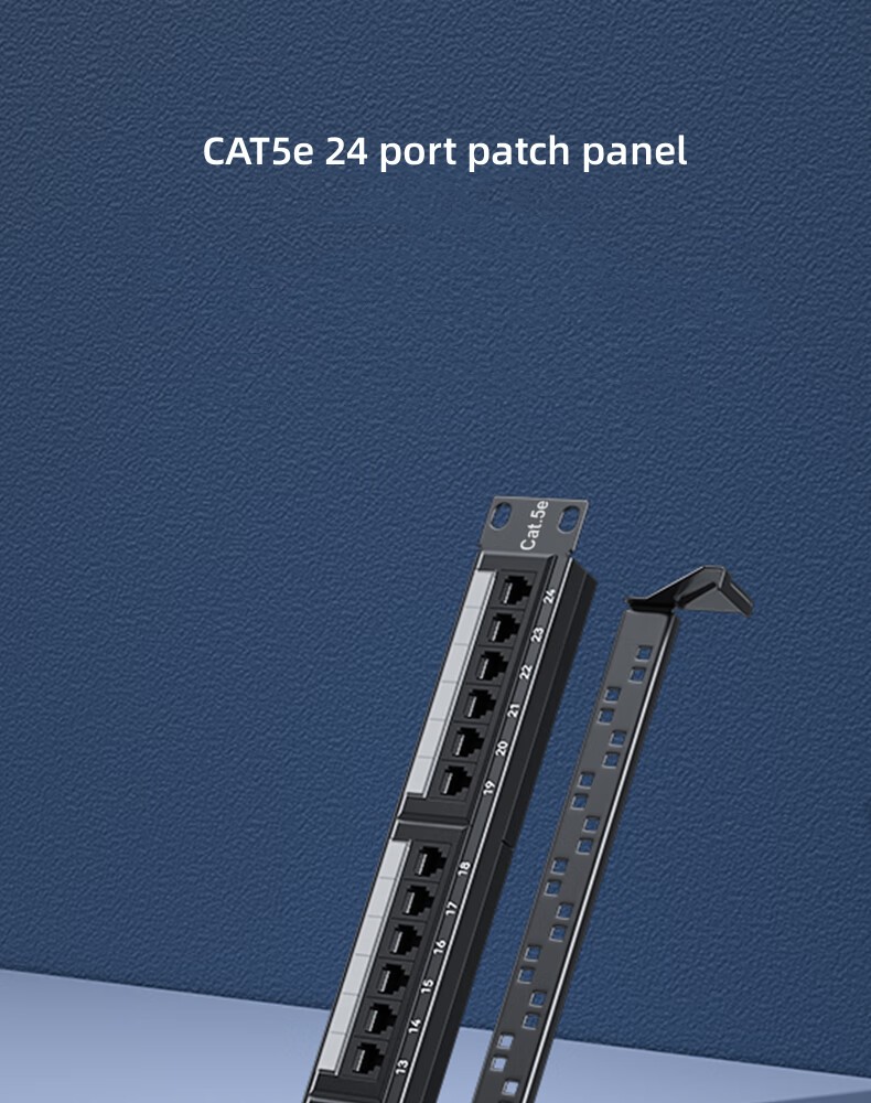 إطار توزيع CAT5e 24 منفذًا