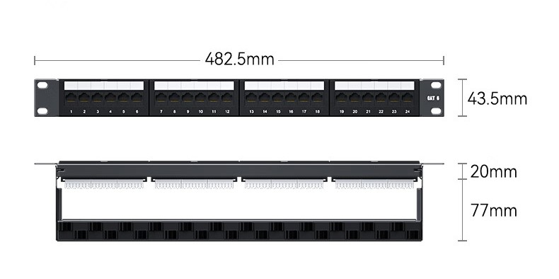 لوحة توصيل CAT6 24 منفذ