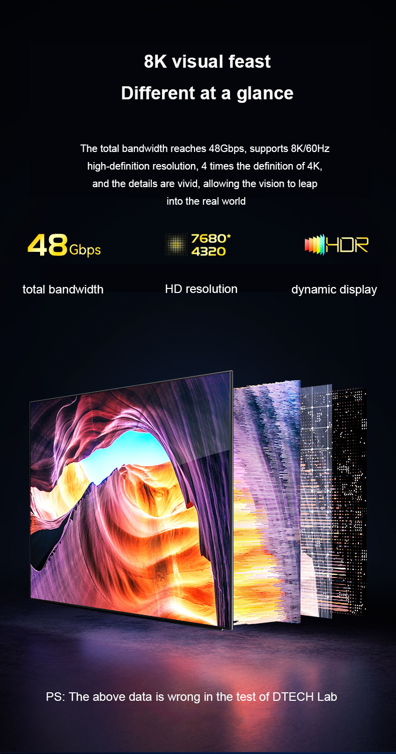 كابل ألياف بصرية 8K HDMI 2.1