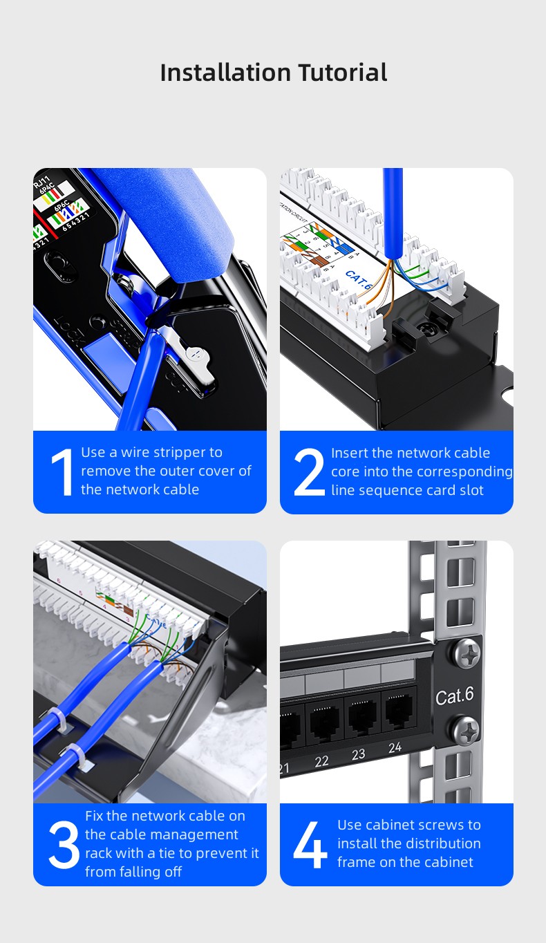 لوحة توصيل CAT6 24 منفذ