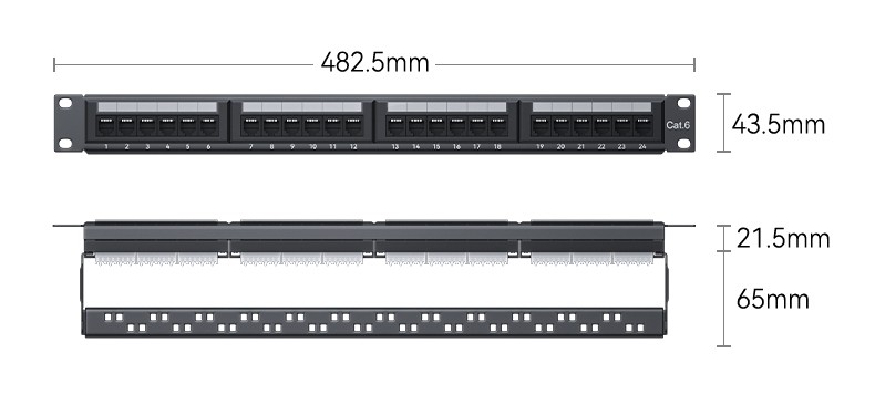 لوحة توصيل CAT6 24 منفذ