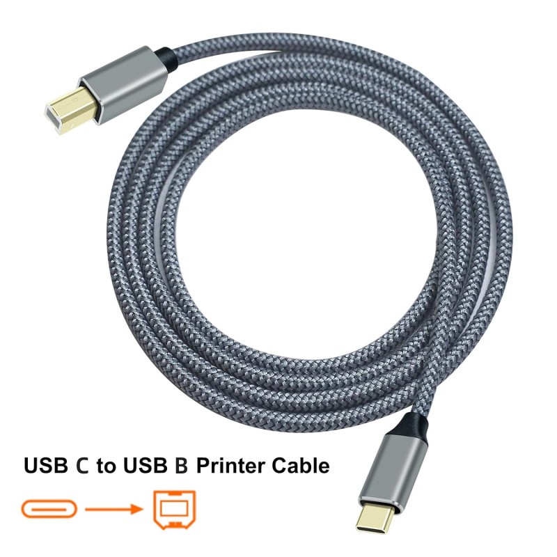 كابل طابعة USB C إلى USB B