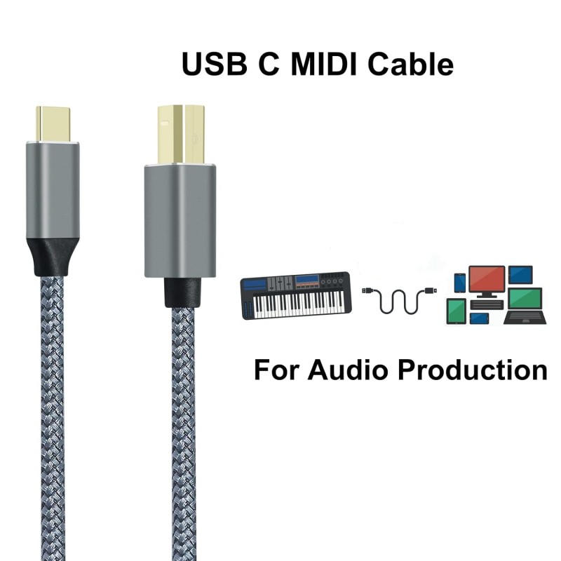 كابل طابعة USB C إلى USB B