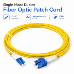 single mode duplex fiber optic patch cord