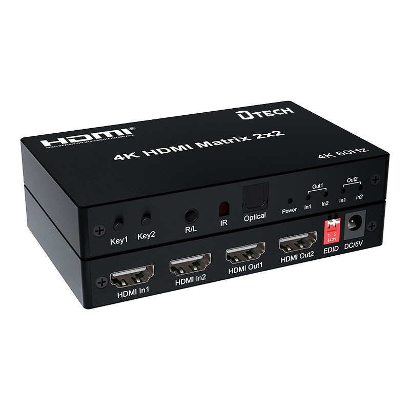 يساعد HDMI Matrix 2-in 2-out على تجربة الوسائط المتعددة