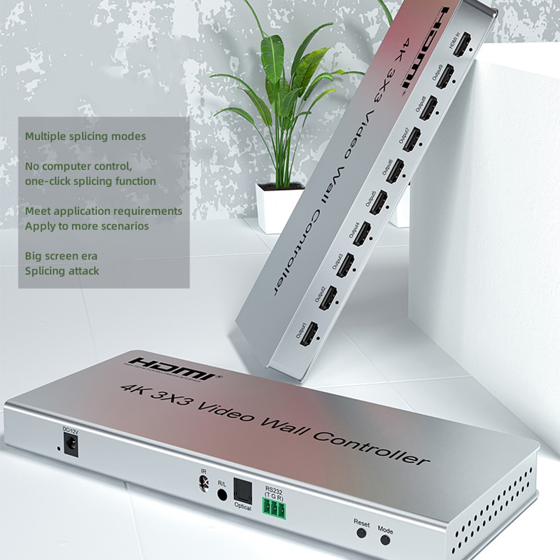 Dtech 4K 3x3 وحدة تحكم جدار الفيديو